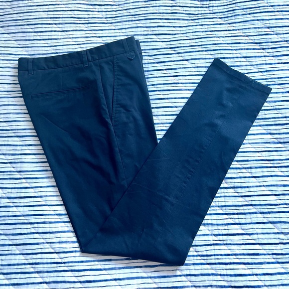 HUGO BOSS MEN'S SLIM-FIT TROUSERS in DARK BLUE COLOR - Picture 12 of 16